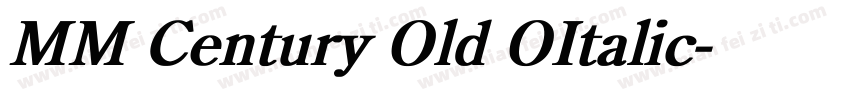 MM Century Old OItalic字体转换